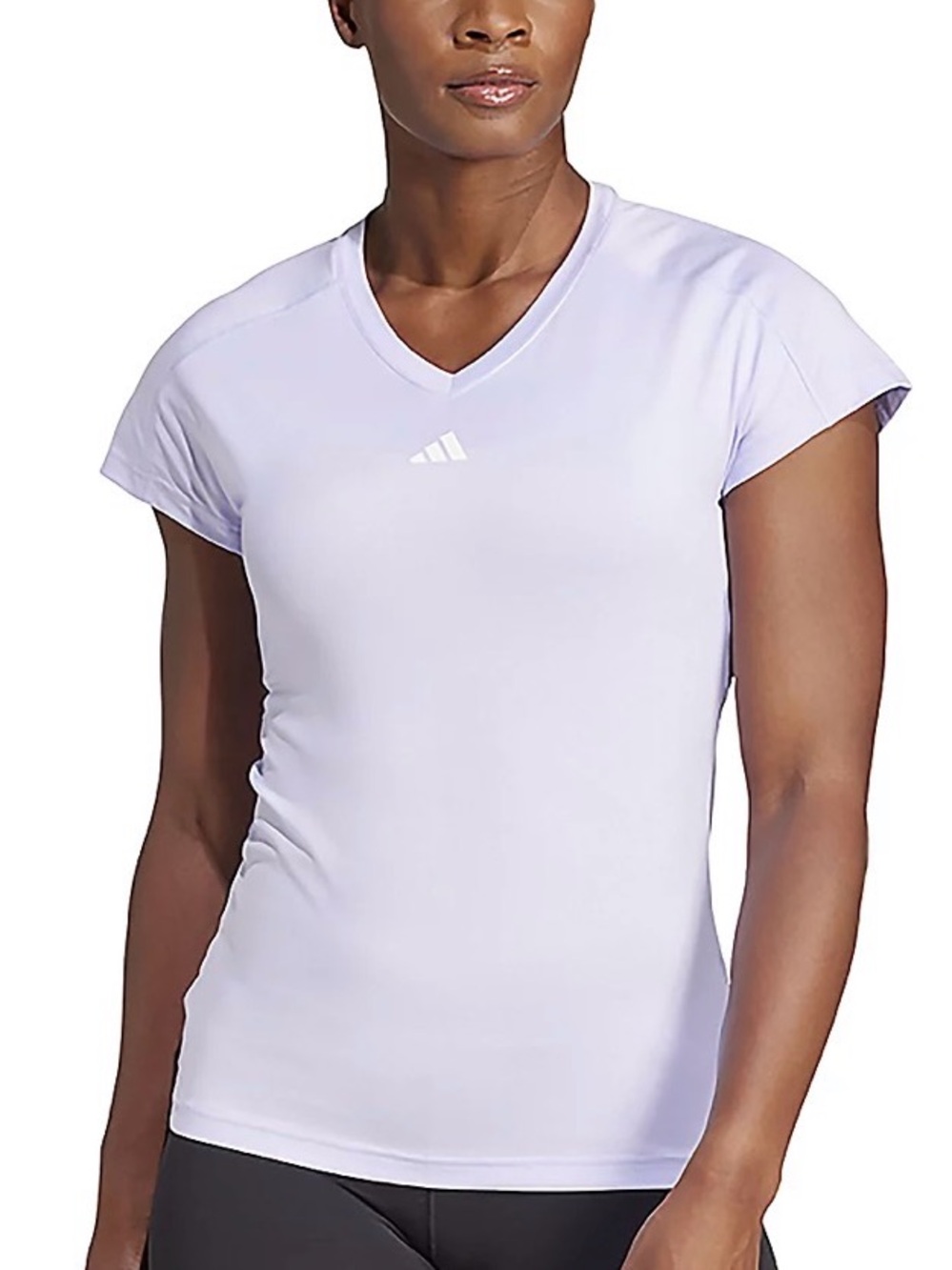 Adidas Women’s Lavender V-Neck Performance Tee